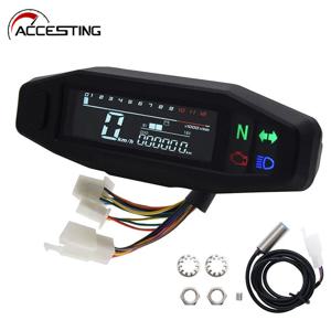 방향 지시등 표시기 오토바이 속도계 오일 레벨 게이지 타코미터 범용 디지털 주행 거리계 미터 계측기