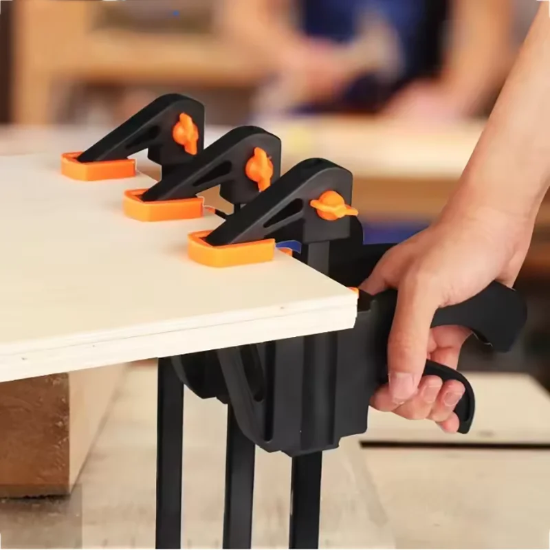 2/5/10개 목공 작업 바 4인치 클램프 클립 세트 하드 퀵 래칫 릴리즈 클립 DIY 목공 수공구 목공 클램프