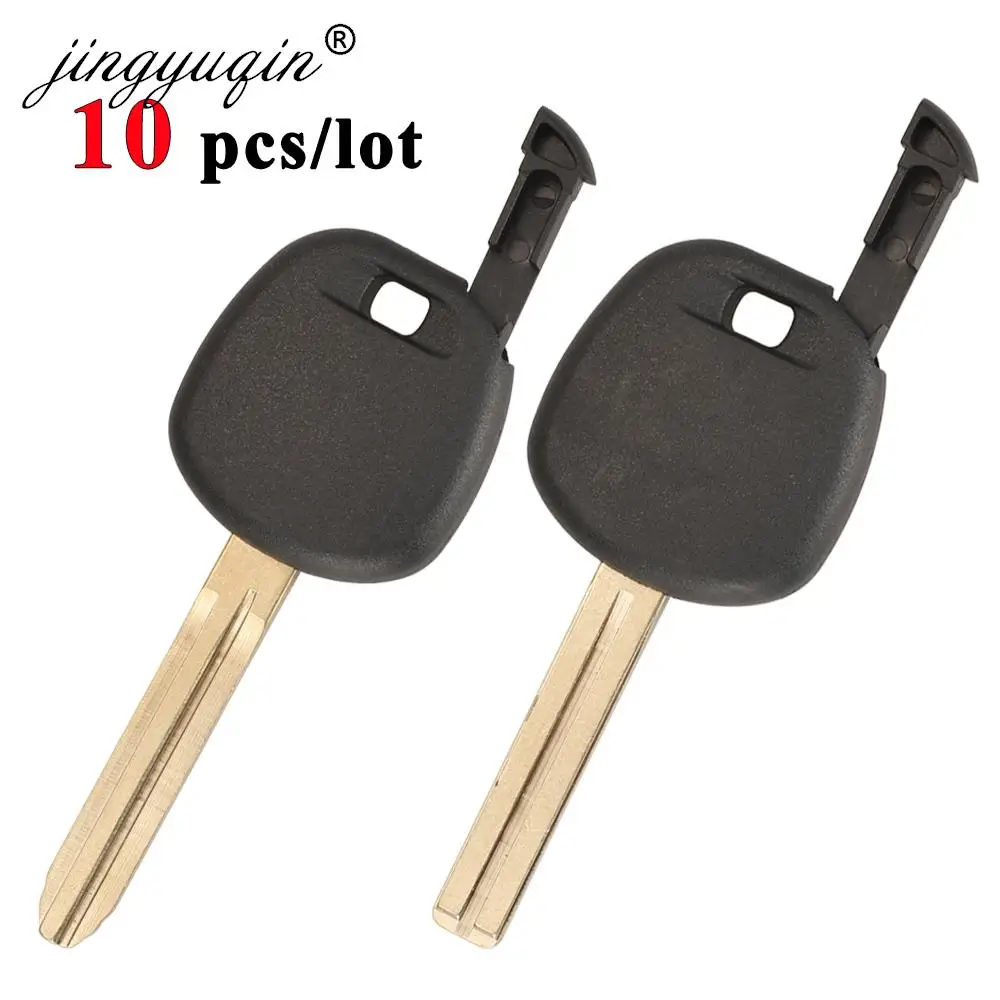 Jingyuqin 10 개/몫 교체 키 케이스 Toyota Corolla Yaris Avensis 트랜스 폰더 키 쉘 TOY48/TOY43 블레이드 칩 없음