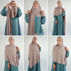 좋은 스티치 신축성있는 저지 스카프 저지 Hijab 인스턴트 Hijab 일반 이슬람 Shawls 공급 업체 Turban HeadWraps Foulard Femme