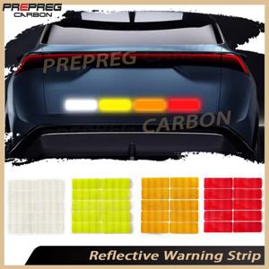 10Pcs 자동차 범퍼 반사 스티커 반사 경고 스트립 테이프 보안 반사판 스티커 데칼 안전 경고 30*80mm