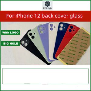 iPhone 12/12mini 후면 유리 패널 배터리 커버 큰 구멍 후면 도어 하우징 케이스 교체 부품 (3M 테이프 포함)