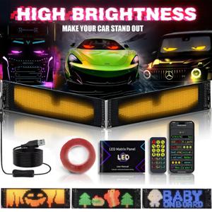 LED 플렉시블 스크린 트럭용 표지판 RGB LED 매트릭스 픽셀 패널 자동차 표지판 애니메이션 리모컨 플렉시블 디스플레이 라이트