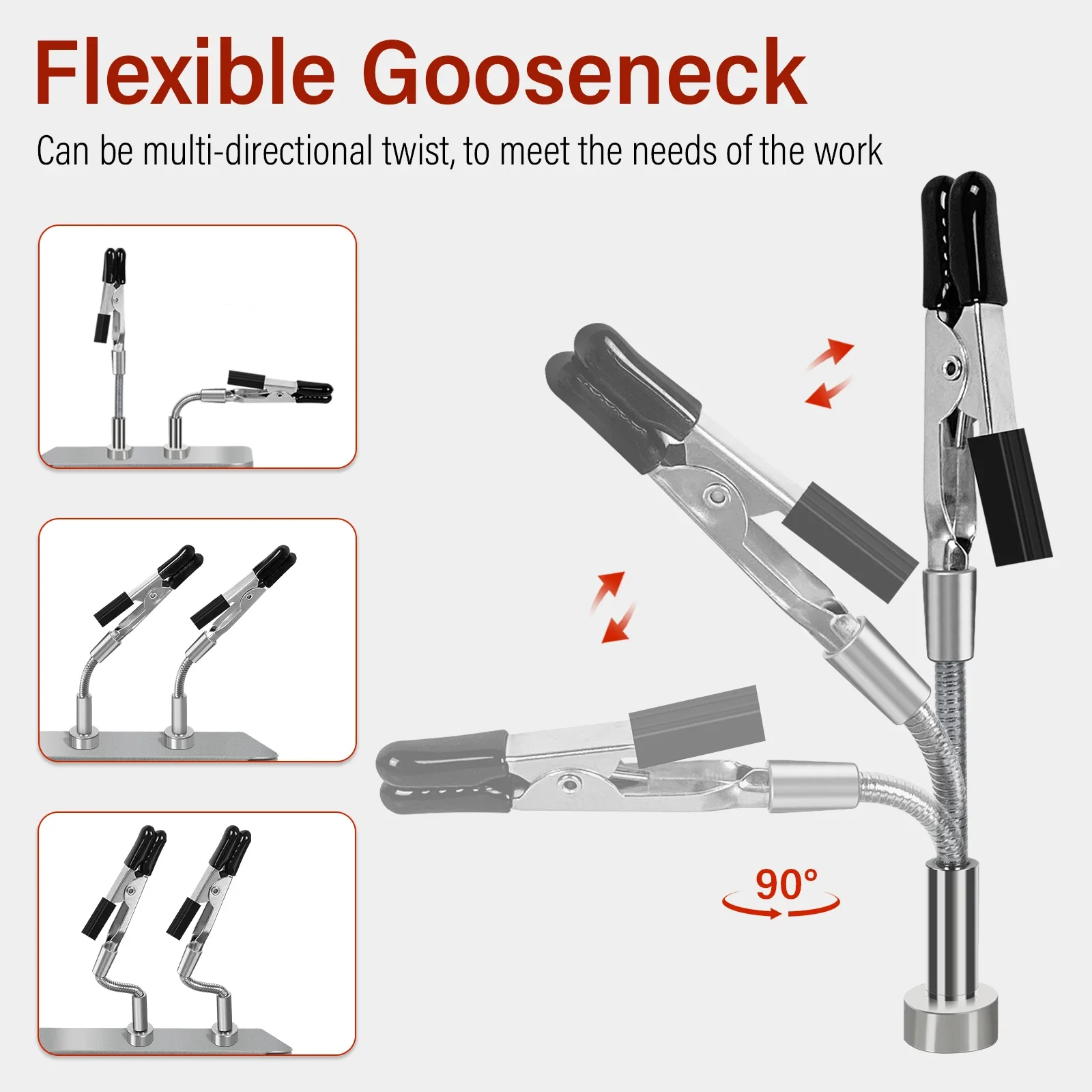 납땜 보조 핸드 4 자석식 유니버설 플렉시블 암 용접 보조기 PCB 클램프 세 번째 손 용접 수리 도구