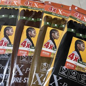 38인치 4x 센세이셔널 프리스트레치드 합성 브레이딩 헤어, 캔에칼론 난연성, 박스 브레이드 및 트위스트용 여성용