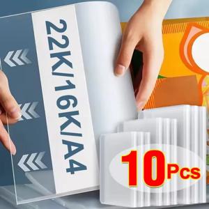 10PCS 방수 책 포장기 보호 커버 학교 학생 투명 교과서 스킨 슬리브 노트북 포장 용품 A4/A5/16K