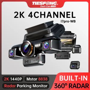 TiESFONG 4CH GPS 블랙박스 i7pro 전면 4K/2K+3*1080P 용 자동차 DVR 360 카메라 24 시간 주차 모니터링, WiFi 자동 비디오 레코더, IR 나이트 비전, G-센서, 256Gmax