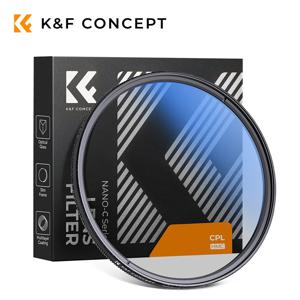 K&F Concept MC CPL 원형 편광판 필터 울트라 슬림 멀티 코팅 37/43/46/49/52/55/58/62/67/72/77/82mm 청소용 천 포함