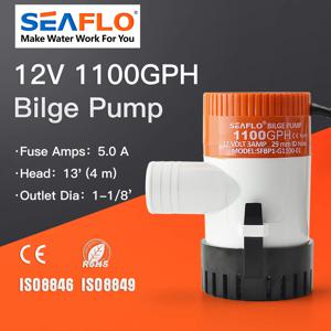 Seaflo 잠수정 펌프 전기 워터 펌프 1100GPH 필터 워터 미니 12V 빌지 펌프 물 대피 보트 선박 해양 부품
