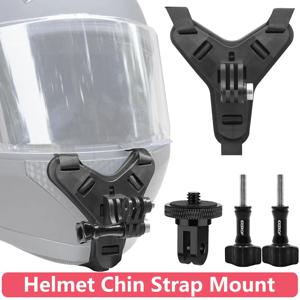 오토바이 헬멧 턱끈 마운트 홀더 (고프로 히어로 13 12 11 10 9 8, 인스타360, 아카소, SJCAM, DJI 오즈모 액션 카메라 액세서리용)