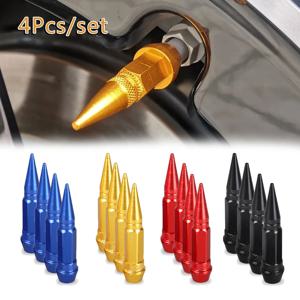 4Pcs 총알 밸브 모자 자동차 오토바이 휠 타이어 밸브 모자 방진 커버 45mm 스파이크 밸브 모자 자동 외관 액세서리