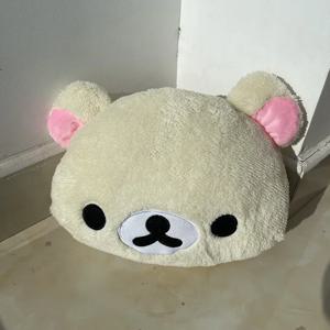 귀여운 리락쿠마 플러시 따뜻한 손 베개 만화 곰 Peluche 인형 장난감 부드러운 쿠션 생일 선물
