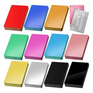 Twotrees 20/50/100pcs 금속 명함 양극 산화 0.2mm 두께 멀티 컬러 알루미늄 합금 빈 카드 레이저 조각 DIY 카드