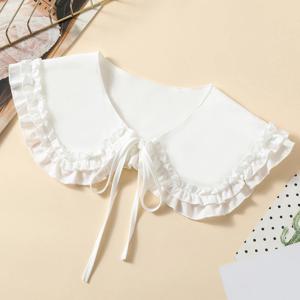 여자의 새로운 웨이브 가장자리 장식 패션 목도리 무릎 어깨 분리형 다목적 가짜 칼라