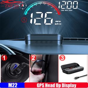 ZMFJH M22 자동차 HUD 속도계 모니터 온보드 컴퓨터 전면 유리 프로젝터 GPS+베이더우 헤드업 디스플레이 디지털 GPS 속도계