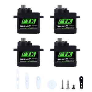 PTK 7465W MG 9g 디지털 서보 메탈 기어 방수 HV 5kg 고정 날개 RC 자동차 헬리콥터 로봇 서보 180 °   1/8 서보