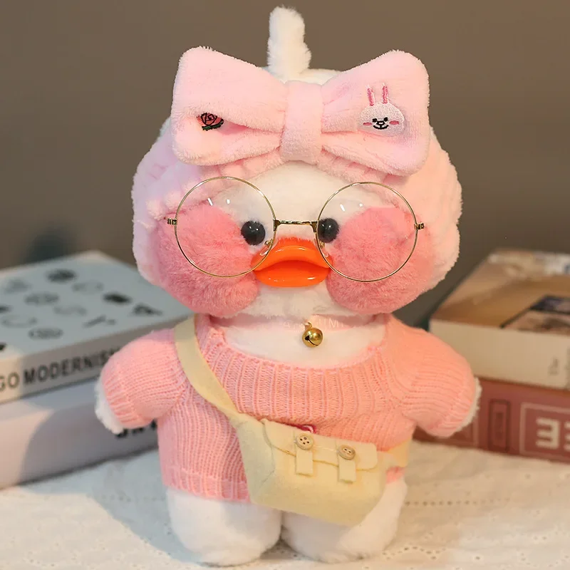 30cm Pato 플러시 Lalafanfan 오리 귀여운 인형 장난감 노란색 오리 포옹 Flifan 오리 Kawaii 플러시 동물 플러시 베개 부드러운 장난감