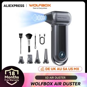 WOLFBOX MF100 전기 공기 먼지떨이 공기 송풍기- 150000 RPM 슈퍼 파워, 차량/PC/가정/실외용 충전식 3단 브러시리스 모터