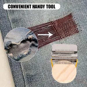 핸드 태피스트리 나무 직기 직조 프레임 다닝 기계 옷과 청바지를 수선하기위한 작은 직기 작은 프레임 뜨개질 도구