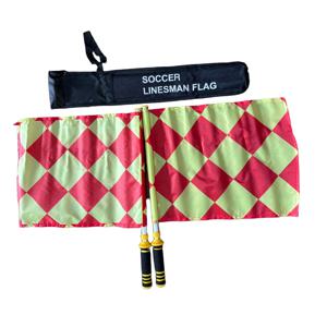 고급 38x32cm 다이아몬드 사각형 알루미늄 합금 회전식 축구 심판 라인 맨 순찰 깃발 축구 경기를위한 플래그 주문