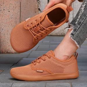와이드 토 남성 신발 통기성 니트 메쉬 편안한 맨발 캐주얼 다용도 소프트 솔 와이드 라스트 슈즈 워킹 슈즈 2025