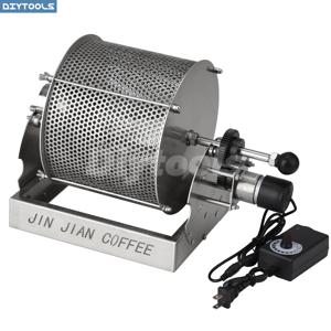 커피 로스터 3.8L 소형 로스터 가스 세라믹 오븐 가열 가정용 튀김 콩 응고 전기 구운 가정용 로스팅 기계 베이킹 곡선 곡물 스테인레스 스틸 보이는 곡물 혼합 식품을 튀길 수 있습니다 편리한 내구성 문제없는 실시간보기 튀김 수준