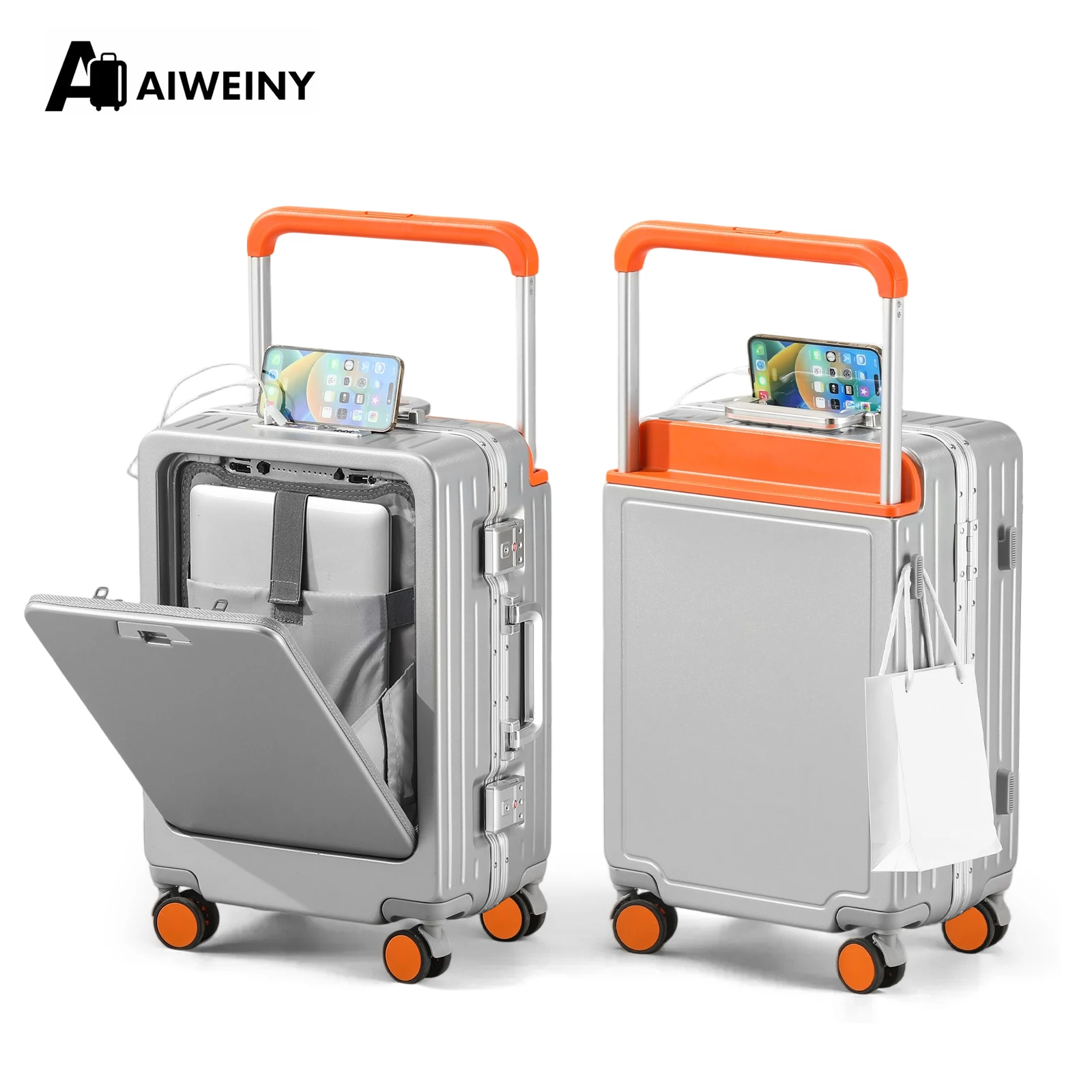 아이웨이니 알루미늄 프레임 여행가방 - 군사 등급 압력 저항, 아기 안전 라이닝, 듀얼 도어 디자인으로 30% 더 큰 용량