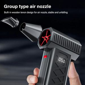 터보 제트 팬 전기 에어 더스터 휴대용 400000RPM 클리닝 블로워 도구 자동차 제설 6단계 조절 가능 타입C 충전