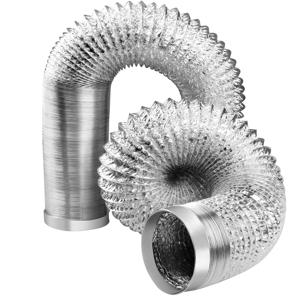 80-200mm 인공 호흡기 파이프 알루미늄 공기 환기 호스 욕실 주방 시스템 환기 튜브 액세서리 용 유연한 배기 덕트
