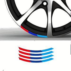 4개/세트 생동감 넘치는 휠 레이싱 스티커, 다이나믹 스타일, 내구성, 여행 가방, 노트북에 이상적, 눈길을 끄는 자동차 미적 장식