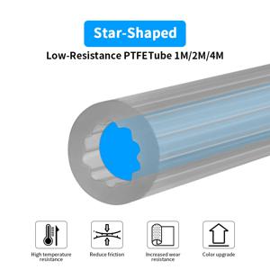Toaiot 별 모양 일본산 PTFE 튜브 4mm 외경 테플론 울트라 스무스 플로우 DIY 3D 프린터용 (밤부랩 AMS, 크리에일리티, 보론 호환)
