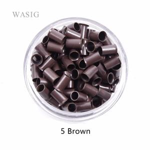 3.4mm 1000pcs 긴 유로 잠금 플레어 플레어 마이크로 구리 튜브 링 비즈 링크 인간의 머리카락 확장 도구