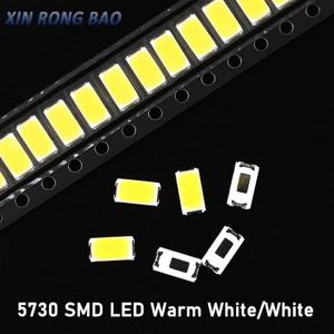 100-200pcs 5630/5730-CW/WW 0.5W-150Ma 50-55lm 6500K 백색/온백색광 SMD 5730 5630 LED 5730 다이오드(3.2~3.4V)