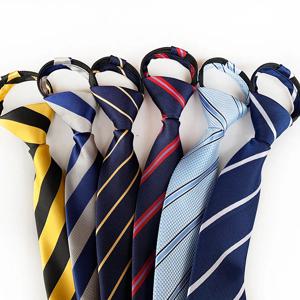 지퍼 넥타이 남자 신랑 웨딩 넥타이 게으른 Pre-tied 넥타이 스트라이프 8cm 남성 여성을위한 뜨거운 판매 스타일 지퍼 넥타이 도매