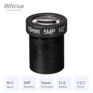 Witrue HD 5MP M12 마운트 렌즈 8MM 12MM 16MM 조리개 F2.0 형식 1/2.5