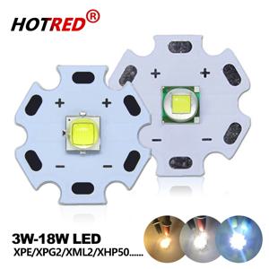 3W 5W 10W 18W T6 XML2 높은 전원 LED 3V XPE XHP50 6V 3.5*3.5mm/5*5mm DIY 손전등 부품 구슬 자전거 액세서리 전조등