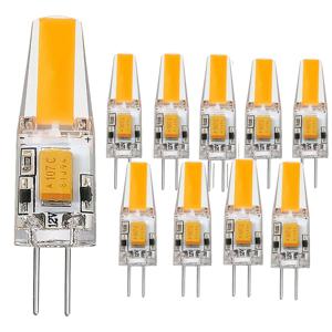10개 G4 LED COB 디밍 가능한 미니 램프 6W COB 전구 AC DC 12V 220V 촛불 조명 샹들리에 스포트라이트용 30W 40W 할로겐 대체