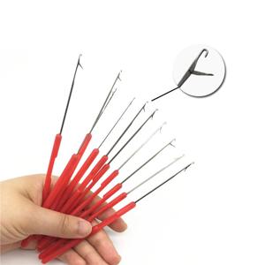 레이스 크로 셰 뜨개질 후크 뜨개질 바늘 플라스틱 손잡이 작은 크로 셰 뜨개질 후크 머리 끈에 대 한 직조 5 개/몫