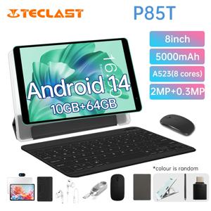 Teclast P85T 2024 태블릿, Allwinner A523, 8 코어, 1.8GHz, 10GB, 4GB + 6GB RAM, 64GB ROM, 8 인치 800 × 1280iPS, WIFI5G, 4G, 5000mAh, C타입 0