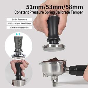 커피 탬퍼 일정 압력, Delonghi Breville 에스프레소 머신 액세서리, 바리스타 도구, 51mm, 53mm, 58mm 보정 30Lbs