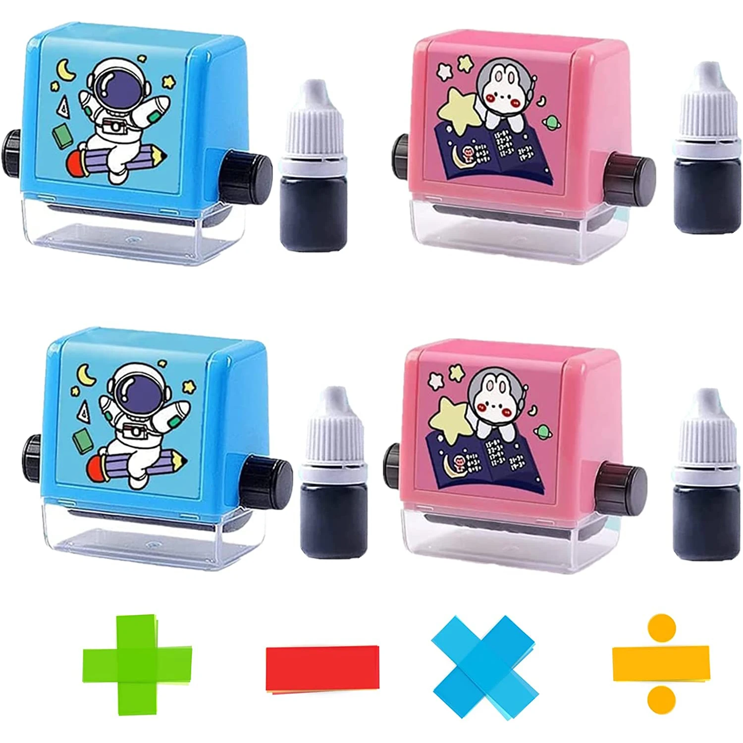 수학 롤러 스탬프 추가 뺄셈 곱셈 부문 연습 디지털 수학 연산 스탬프 교육 용품