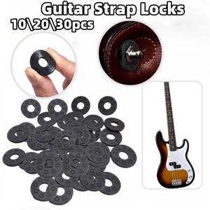 10/20/30PCS 기타 스트랩 잠금 장치베이스 우쿨렐레 어쿠스틱 클래식 일렉트릭 기타 액세서리에 대한 고무 안전 잠금 장치 보호대