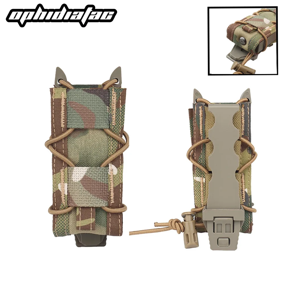 OPHIDIAN 탄창 파우치, 9mm 권총 싱글 매그 백, 몰리 손전등 파우치, 거치대 사냥 나이프 홀스터, 슈팅 에어소프트 토치