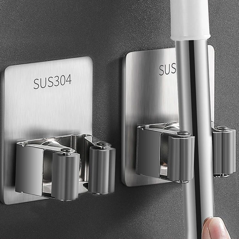 홈 스토리지 랙 욕실 흡입 교수형 파이프 Traceless 후크 벽 마운트 걸레 주최자 홀더 방수 빗자루 옷걸이