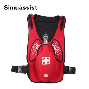 응급 처치 훈련 Heimlich 훈련 조끼 기관 막힘 조끼가있는 질식 트레이너 웨어러블 성인 경색 교육 모델