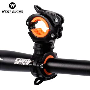 WEST BIKING 자전거 라이트 브래킷, 다기능 360 도 회전식 자전거 램프 거치대, LED 손전등 스탠드, 사이클링 액세서리