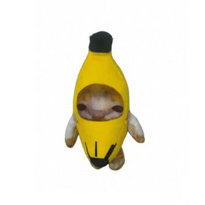 17cm 바나나 고양이 인형 펜던트 키체인 울고 웃는 바나나 고양이, 1개/팩