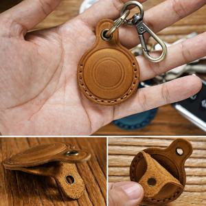 애완동물 GPS 추적기 키체인용 가죽 보호 케이스 - 손실 방지 위치 추적기 홀더