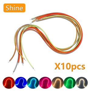 10pcs 3V COB LED 필라멘트 유연한 300mm 260mm 185mm 145mm 130mm 95mm 80mm 60mm 38mm 에디슨 전구 램프 부품 LED 다이오드 장식