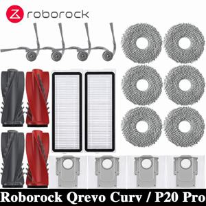 Roborock Qrevo Curv 로봇 진공 청소기 액세서리 메인 롤러 사이드 브러시 Hepa 필터 걸레 천 먼지 봉투 부품 교체